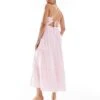 Hollister Open Back Maxi Dress With Thigh Split In Pink Ditsy Print For Women Multi -Hollister Shop 207895701 1 multi