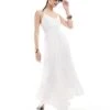 Hollister Crochet & Woven Mix Maxi Dress With Hanky Hem In White For Women -Hollister Shop 207895710 1 white