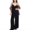 Hollister Cami Strap Jumpsuit With Double Tie Front Detail In Black For Women 2 Hollister Cami Strap Jumpsuit With Double Tie Front Detail In Black For Women -Hollister Shop 207895800 1 black