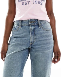 Hollister Curvy High Rise Baggy Fit Jean In Light Blue For Women -Hollister Shop 207895801 5