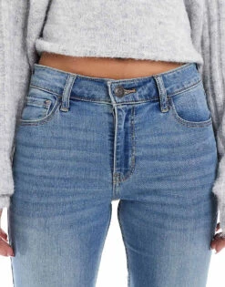 Hollister Mid Rise Bootcut Jean In Medium Clean Wash For Women Medium Blue -Hollister Shop 207895829 5