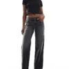 Hollister Low Rise Baggy Jean In Light Washed Black For Women -Hollister Shop 207895896 1 washedblack