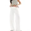 Hollister Foldover Super Pull On Trousers In White For Women