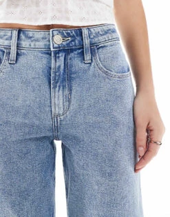 Hollister High Rise Dad Jean In Blue Wash For Women -Hollister Shop 207895939 5