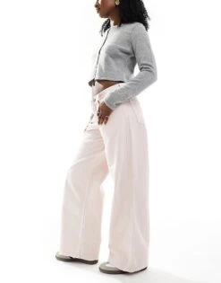 Hollister Low Rise Super Baggy Jean In Light Pink Overdye Wash For Women 10 Hollister Low Rise Super Baggy Jean In Light Pink Overdye Wash For Women -Hollister Shop 207895940 3