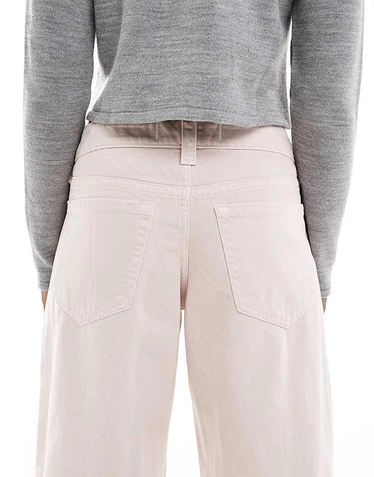 Hollister Low Rise Super Baggy Jean In Light Pink Overdye Wash For Women 6 Hollister Low Rise Super Baggy Jean In Light Pink Overdye Wash For Women - Image 4