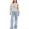 Hollister Low Rise Baggy Jean In Light Distressed Wash For Women Light Blue -Hollister Shop 207896031 1 lightblue