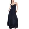 Hollister Crochet & Woven Mix Maxi Dress With Hanky Hem In Navy For Women -Hollister Shop 207896059 1 navy