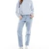 Hollister Ultra High Rise Mom Jean In Clean Blue Wash For Women