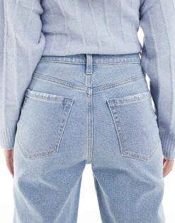 Hollister Ultra High Rise Mom Jean In Clean Blue Wash For Women -Hollister Shop 207896257 4