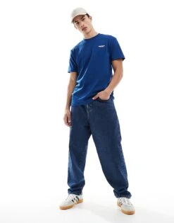 Hollister Micro Logo Relaxed Cooling T-shirt In Navy For Women -Hollister Shop 207898390 3