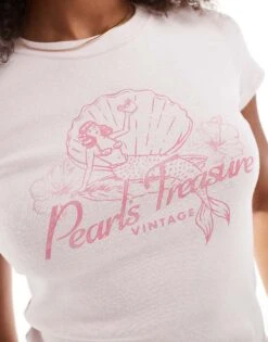 Hollister Motif Detail Baby T-shirt In Pink For Women -Hollister Shop 207899631 4