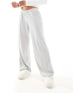 Hollister Nightwear Ribbed Baggy Trouser In Grey Multi For Women -Hollister Shop 207900642 4