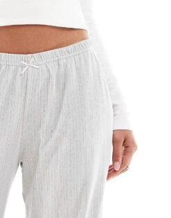 Hollister Nightwear Ribbed Baggy Trouser In Grey Multi For Women -Hollister Shop 207900642 5