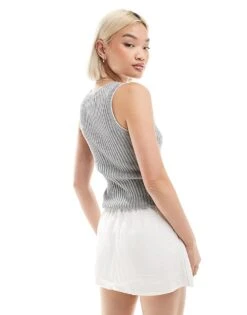 Hollister Linen Wrap Skort In White For Women -Hollister Shop 207900668 4