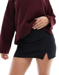 Hollister High Rise Aline Mini Skort In Black For Women -Hollister Shop 207900696 1 black 1