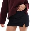 Hollister High Rise Aline Mini Skort In Black For Women -Hollister Shop 207900696 1 black