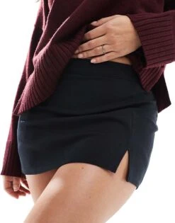 Hollister High Rise Aline Mini Skort In Black For Women -Hollister Shop 207900696 3