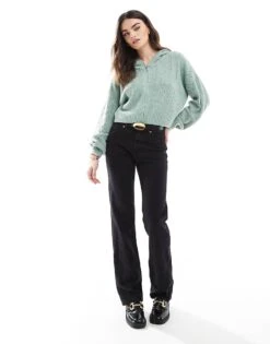 Hollister Zip Through Cardi In Green For Women Pink -Hollister Shop 207900715 4