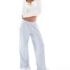 Hollister Nightwear Ribbed Baggy Trouser In Blue Multi For Women Zen Blue