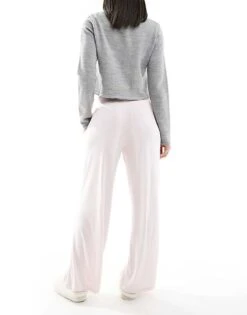 Hollister Nightwear Ribbed Baggy Trouser In Lilac Multi For Women Pale Lilac -Hollister Shop 207900803 3