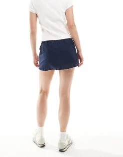 Hollister Linen Wrap Skort In Navy For Women -Hollister Shop 207900821 4