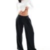 Hollister Low Rise Baggy Trouser In Black For Women