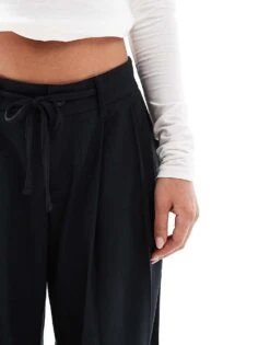 Hollister Low Rise Baggy Trouser In Black For Women -Hollister Shop 207900839 5