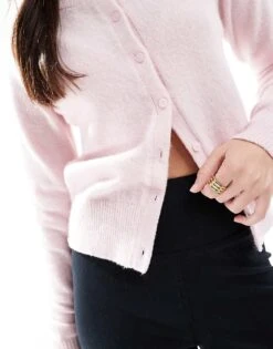 Hollister Button Through Cardi In Lilac For Women Pale Lilac -Hollister Shop 207900858 3