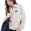Hollister Half Zip Knitted Logo Jumper In Beige For Women Grey -Hollister Shop 207900872 1 grey