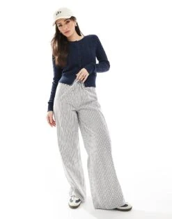 Hollister Icon Logo Button Through Cardi In Navy For Women -Hollister Shop 207900965 3