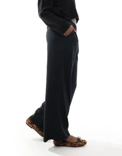 Hollister Double Waistband Detail Trousers In Black For Women -Hollister Shop 208148025 3