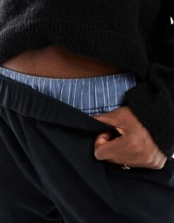 Hollister Double Waistband Detail Trousers In Black For Women -Hollister Shop 208148025 4